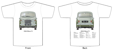 Rover 75 1950-59 T-shirt Front & Back